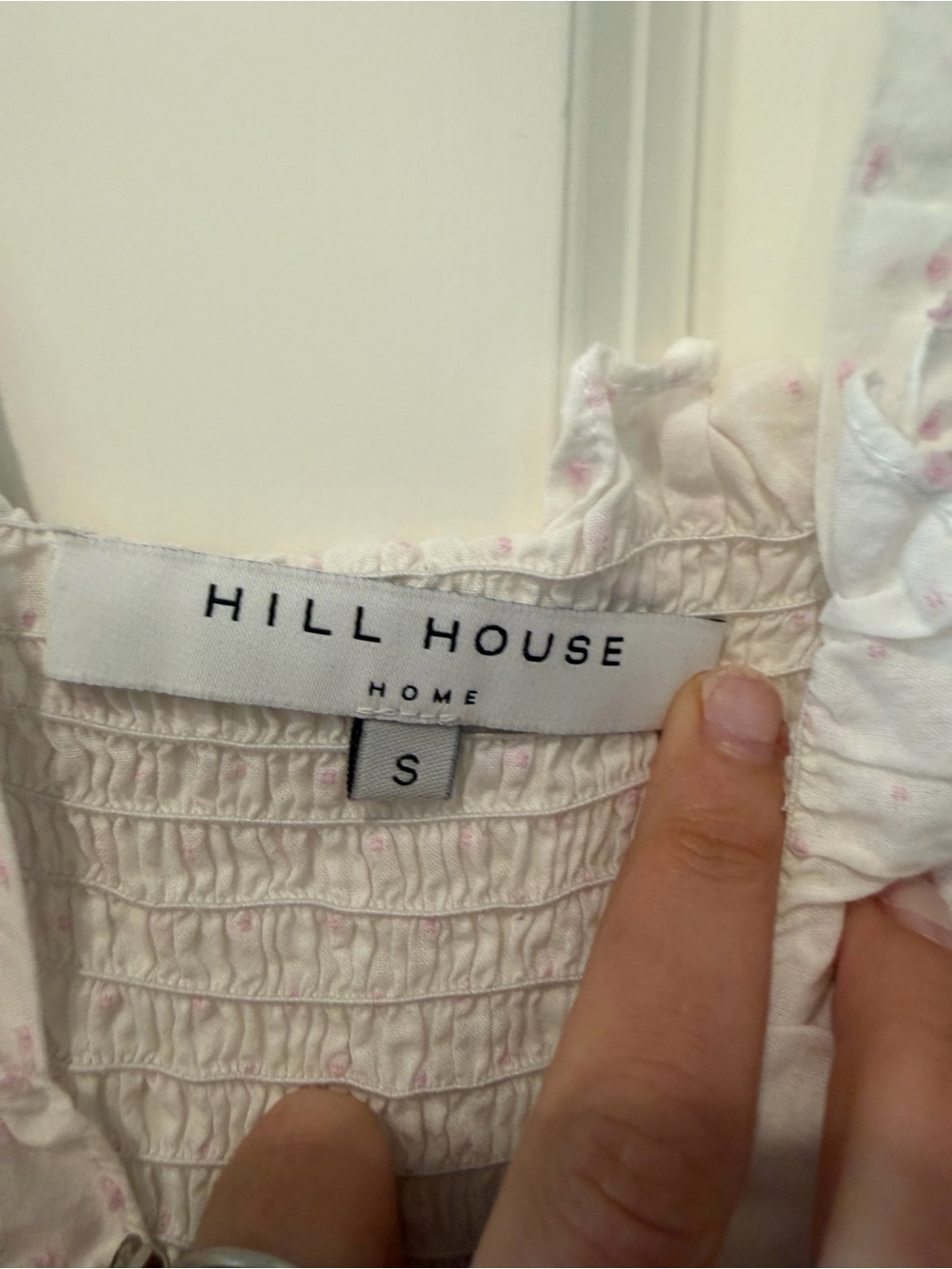 Hill House Home Ellie Nap Dress white with pink polka dot - Picture 7 of 8